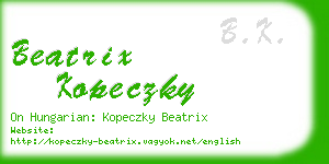 beatrix kopeczky business card